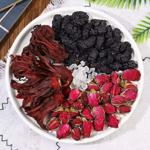 Mulberry Rose Roselle Flower Tea, Tea Bag, Health Tea Suitable for Girls, Soaked in Water, Regulating Qi and Blood, Beautifying Beauty and Nourishing Appearance - 图片 7